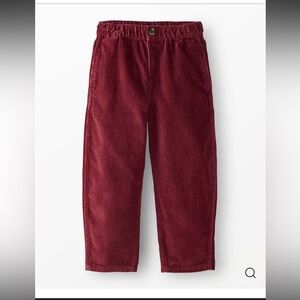 Kids Corduroy Barrel Pants - cherry colored